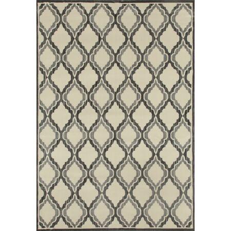 ART CARPET 5 X 8 Ft. Milan Collection Hopscotch Woven Area Rug, Gray 24606